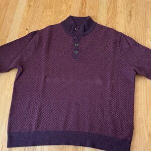 UNTUCKit Merino Wool Sweater in Rich maroon  beautiful